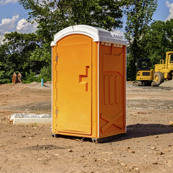 how often are the porta potties cleaned and serviced during a rental period in New Gretna